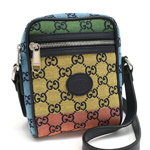 Gucci Crossbody Shoulder Bag Canvas Leather Multicolore